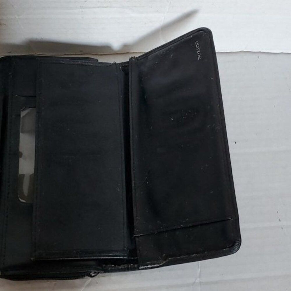 Buxton Black Leather Wallet Card Holder ID Coin Change Purse Women's Woman's - Picture 12 of 16